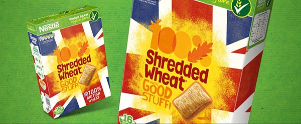 Shredded Wheat cereal boxes